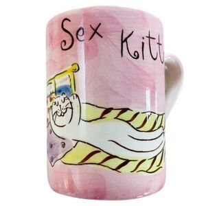 Beth for Whittard Hand Painted “Sex Kitten” Ceramic Mug